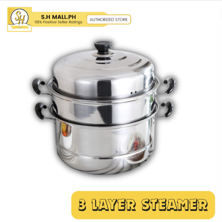 3 Layer Steamer Cooker Stainless Steel Cookware Multifunctional 3