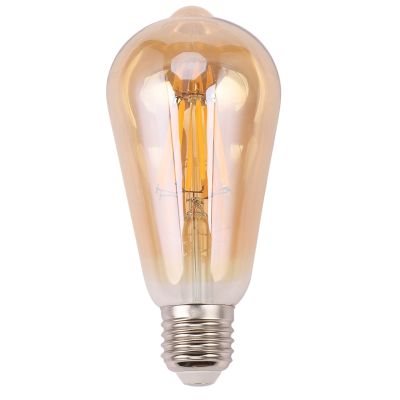 Dimmable E27 8W Edison Retro Vintage Filament ST64 COB LED Bulb Light Lamp Body Color:Golden Cover Light Color:Gold Yellow(2200K) Voltage:220V