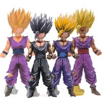 ZZOOI 4 Styles Dragon Ball Z Son Gohan Super Saiyan Fighting Chocolate Black Ver. Figurine Toys PVC Action Figure Model Hight Quality