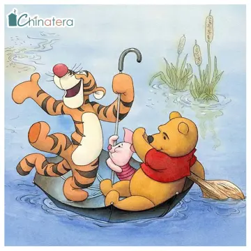 Winnie Pooh Tiger Friends 5D Diamond Painting Cross Stitch Embroidery Wall  Decor