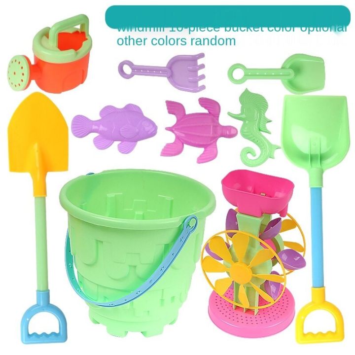 childrens-beach-toy-set-castle-hourglass-sand-shovel-childrens-outdoor-toys