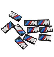 10 Pcs M Series สติกเกอร์รถ ABS ตรารถยนต์ Chrom สำหรับ BMW 3 5 Series E46 E90 E92 E93 F30 F35 f80 F31 รถ Decal