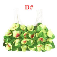 Children Girls Hawaii Flower Bra Lei Hula Bra Dance Performance Party Costumes Tropical Party Christmas Halloween