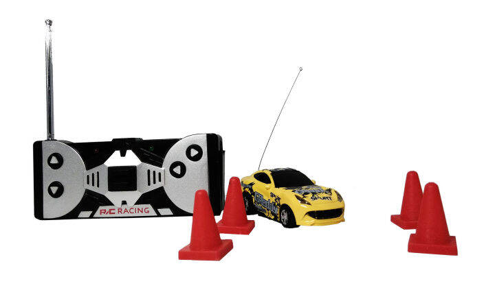 รถกระป๋อง-มินิคาร์บังคับวิทยุ-มีไฟหน้า-ไฟท้าย-สีขาว-mini-white-radio-control-rc-car-in-the-can-with-flashlight