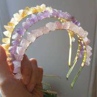 2021 New Handmade Natural Tiara Crystal Natural Quartz Crystal Crown Hair Combs Angel Aura Headband Mermaid Wedding Accessories