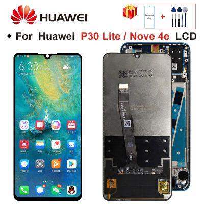 2312*1080จอแอลซีดีพร้อมกรอบสำหรับ Huawei P30 Lite จอแสดงผล Lcd สำหรับหน้าจอ Huawei P30 Lite โนวา4e Mar-lx1 Lx2 Al01