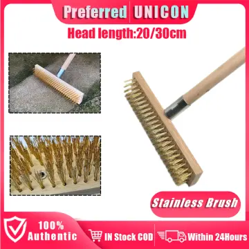 30cm Length Copper Wire Bristle Long Handle Pipe Tube Metal Brush Cleaning  Tool