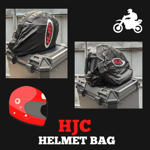 (HJC) WATERREPELLENT BLACK HELMET BAG WITH STRAP (FOR FULLFACE