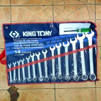 Kingtony 1214mr   ประแจแหวนข้างปากตาย 14ตัวชุด 10-32 มิล