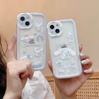 Sanrio เคสสุนัข Cinnamoroll กันกระแทกเต็มตัวลายการ์ตูนน่ารักสำหรับ iPhone 15 Pro Max เคสโทรศัพท์นิ่มสำหรับ iPhone 14 Pro Max เคสเคสกันกระแทกสำหรับ Apple 13 12 Mini 11 XS XR 8 7 Plus 6 S เคสห่อหุ้ม