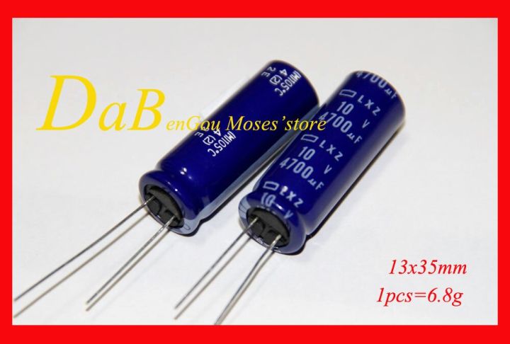 10v 4700uf +/- 20% 100% Capacitance NCC Original New LXZ Audio Electrolytic Capacitor Radial 13x35mm Electrical Circuitry Parts