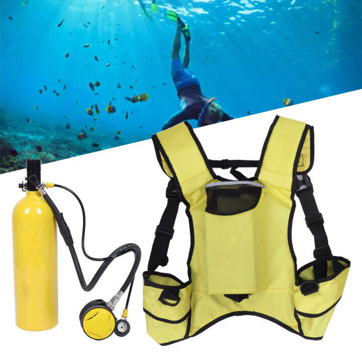 Scuba Diving Rebreather 2L Diving Tank 360 Degree Valve with Backpack ...