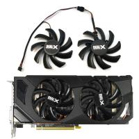 【CW】 NEW 2PCS 75MM 4PIN FD7010H12S HD 7850 GDDR5 GPU Fan，For Sapphire Dual X HD7850 1G 2GB Graphics card cooling fan