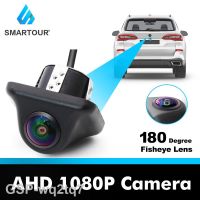 2023wq2tq7 Smartour 1080P กระจกมองหลังรถสีดำ180เลนส์ตาปลาการมองเห็นได้ในเวลากลางคืนที่จอดรถ CVBS