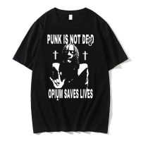 Rapper Playboi Carti Punk Is Not Ded Opium Saves Lives Print T-shirts Mens Hip Hop Vintage Tshirt Men Fashion Streetwear