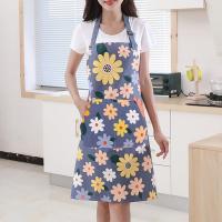 Kitchen Apron Oil Proof Anti-fouling Adjustable Nordic Style Adult Print Cooking Apron for Coffee Shop Aprons