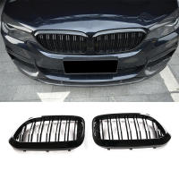 ABS เคลือบเงาสีดำกันชนหน้าย่างกรอบสำหรับ BMW 5 Series G30 G38 F90 M5 2017-2020รถกระจังหน้าปกยาม