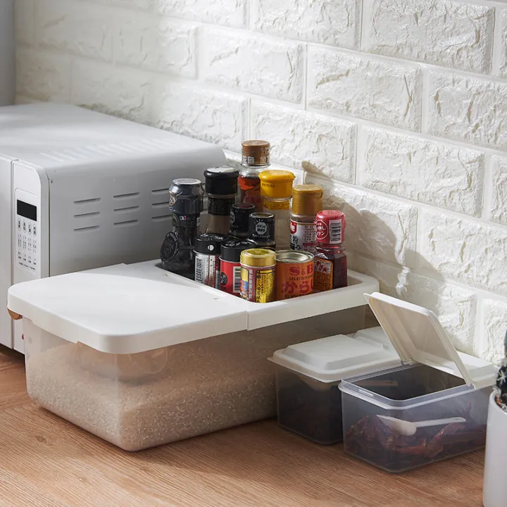 Household 1KG rice noodle storage box with rice barrel, moistureproof and insectproof closed