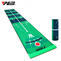 PGM Golf Practice Putting Mat Golf Putting Carpet with Arrow Trainer Equipment Portable Backyard Velvet Anti-slip 0.5*3M TL018