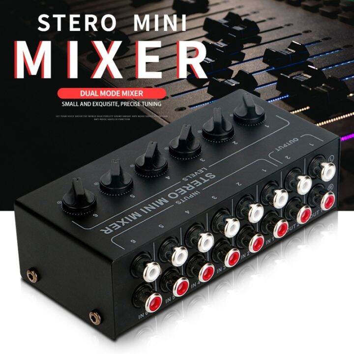 Ultra Low Noise CX600 6Channel Stereo Passive Mixer Line Stereo Mixers