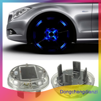 dongchengdianzi 4โหมด12 LED รถยนต์พลังงานแสงอาทิตย์แฟลชล้อยางขอบโคมไฟตกแต่ง