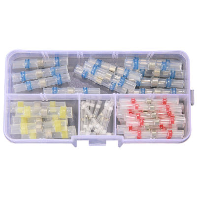 50Pcs Connector Heat Shrink Sordering Terminals Waterproof Solder Sleeve Tube Wire Insulated Butt Connectors Diy Electronic Cable Kit