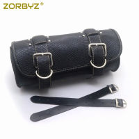 ZORBYZ Universal รถจักรยานยนต์ Saddlebag หนังเทียมอานเครื่องมือด้านหน้าด้านหลังกระเป๋าสำหรับ Harley Suzuki Kawasaki