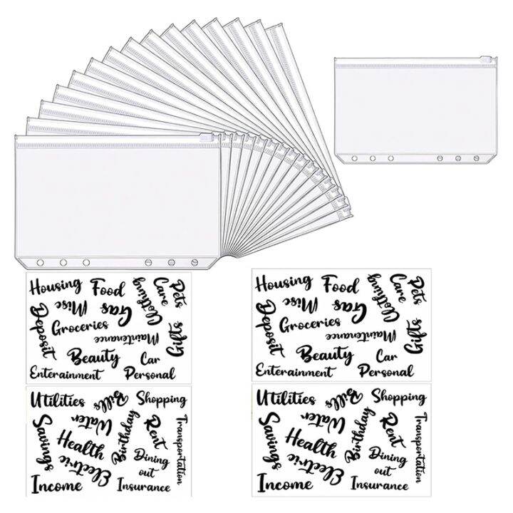 6/4 Sheets Cash Envelope Label Sticker Budget Cash Envelope Stickers System  Planner PVC Stickers Budget Planners Binder Stickers