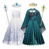 Anna Elsa Dress Costumes Kids Baby Girl Clothes Princess Dress Snow Queen 2 Girls Anna Elsa Dress Infant Chrismas Kids Dress