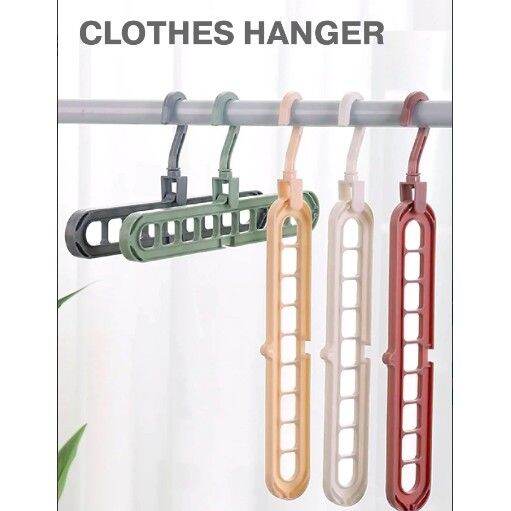 ไม้แขวนเสื้อ-ไม้เเขวนจัดระเบียบ-clothes-hanger-ไม้แขวนเสื้อ-9-ช่อง-ไม้แขวนอเนกประสงค์-ตะขอหมุนได้-360-องศา-คละสี-mystoryshop