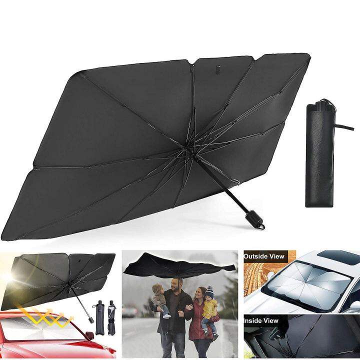 6-Piece Car Sun Shade Set - Windshield & Side Window Sun Protectors, Foldable Silver Reflective Design