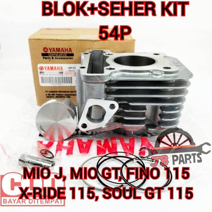 Blok seher + piston Kit Mio J GT Xride Soul Fino 115 Yamaha 54P Kualitas sangat bagus Presisi