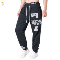 IUM Men Casual Letters Prints Pants Loose Sports Fitness Sweatpants Joggers Drawstring Waist Trousers