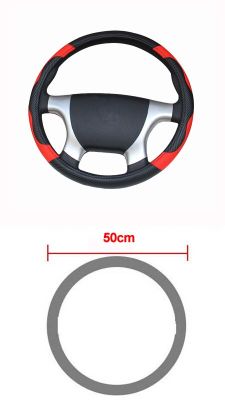 Truck Bus Car Steering Wheel Cover Diameters for 36 38 40 42 45 47 50CM 7 Sizes to Choose Carbon Fiber Black Red Dynamic