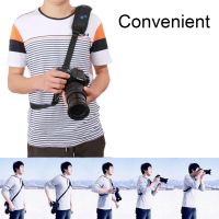 สายคล้องกล้องไหล่คู่เดียว Quick Carry Speed Sling Soft Shoulder Sling Belt Neck Strap Anti-Slip For Camera DSLR Black