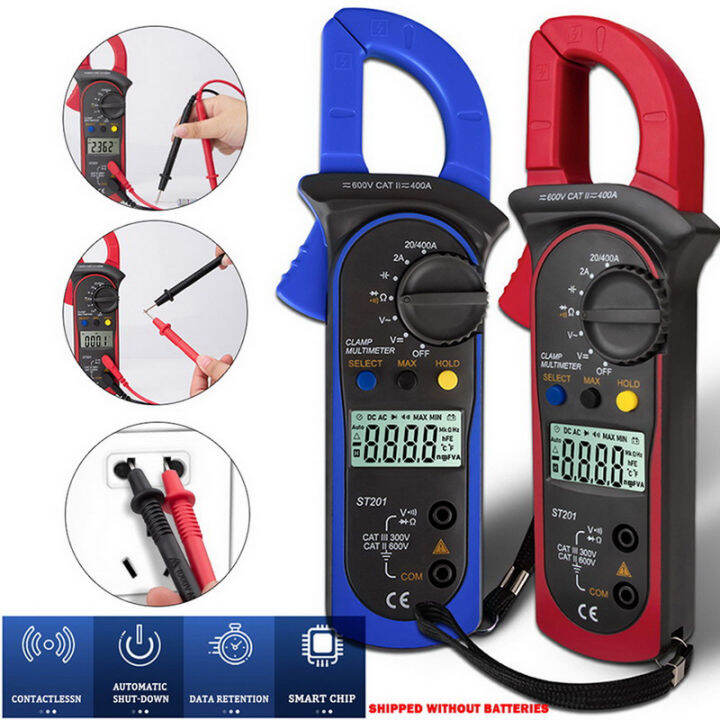 Manooby Digital Professional Multimeter Clamp Ammeter Transistor ...