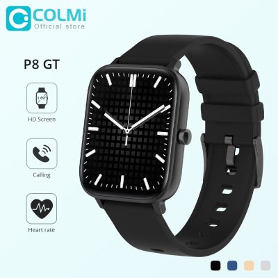 ZZOOI COLMI P8 GT Smartwatch 1.69 inch Bluetooth Calling Heart Rate 13 Sport Models IP67 Waterproof Smart Watch For Men Women