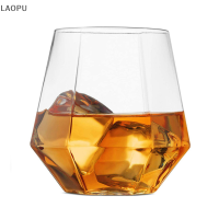 LAOPU Hexagonal CUP 360ml แก้วไวน์งานแต่งงาน dricated transparent cocktail Glass