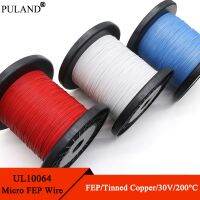 【hot】●  100/200/500M UL10064 PTFE Wire 40/36/34/32/30/28/26AWG PEP Plastic Solder Conductivity Cable Litz Wires