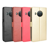 เคสสำหรับ Nokia เคส X10 X20แบบกระเป๋าสตางค์ปกหนังฝาพับอัจฉริยะเปิดปิดได้ป้องกันการสูญหาย Capa สำหรับ X100 Nokia