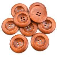 10PCS 4 Holes Wood Button Botones Decorativos Sewing Buttons Craft Sewing Round Button for Diy Scrapbooking Accessories Haberdashery