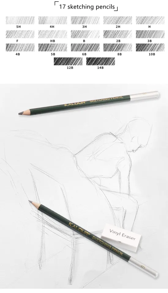 70PCS Sketch Pencil Set Professional Sketching Drawing Kit Wood