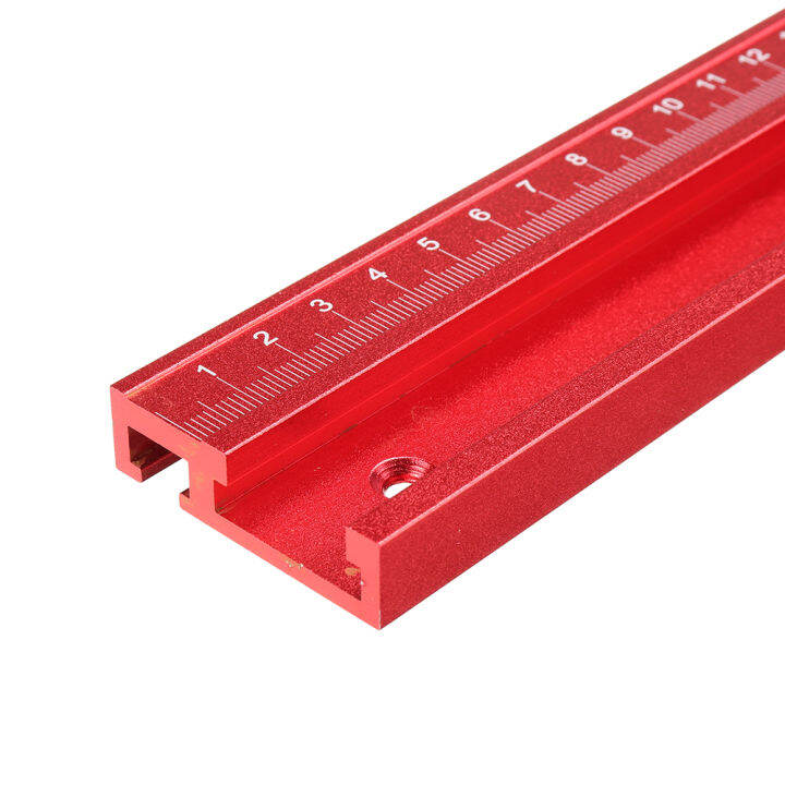 Red Aluminum T-Track For Woodworking – 45 Type T-Slot Miter Track, Lengths 300mm To 1220mm