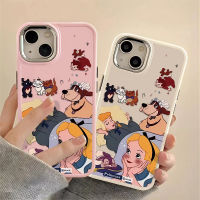 เคสโทรศัพท์มือถือ ซิลิโคนนิ่ม กันกระแทก ลายเจ้าหญิง ปุ่มโลหะ สําหรับ IPhone 14 13 12 11 Pro Max XS X XR 8 + 7 Plus