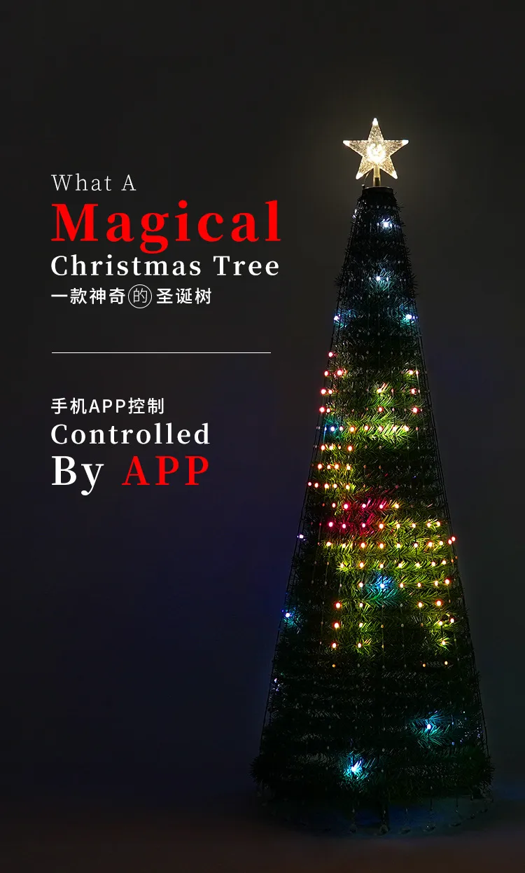 App Christmas Tree 2021 Cross-Border Hot Led Luminous DIY Text Picture  Animation Graffiti Voice Control Mobile Phone Bluetooth | Lazada PH