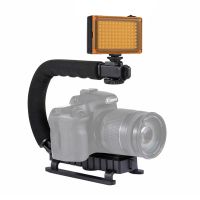 Handheld Stabilizer Studio Light U-Grip Shoe Holder Grip Video Mount C-Shaped Single Handgrip Camera Fill LED For SONY Nikon