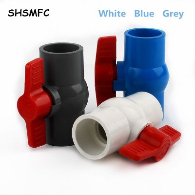 1PC 20~110mm PVC Pipe Socket Ball Valve Aquarium Fish Tank Connectors Fittings Garden Irrigation System Adapter  PVC Ball Valve Plumbing Valves