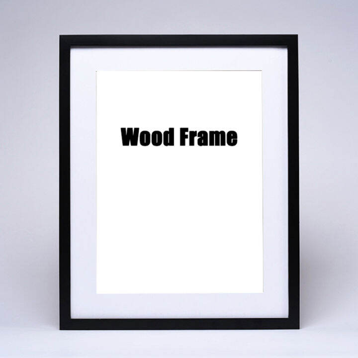 nature-solid-simple-wooden-frame-a4-a3-black-white-wood-color-picture-photo-frame-with-mats-for-wall-mounting-hardware-included