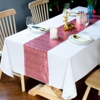 Glitter Net Table Runners Sequin Table Runner for Wedding Party Decoration Christmas Birthday Baby Shower Home Decor Tablecloth