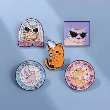 Sad Cat Meme Pins and Buttons for Sale